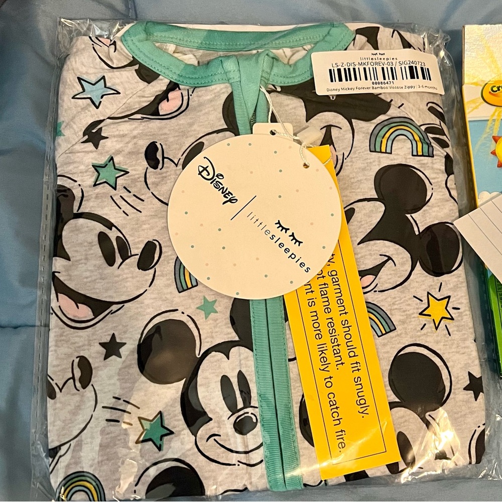 Little Sleepies Mickey Forever Zippy 3-6 months NWT